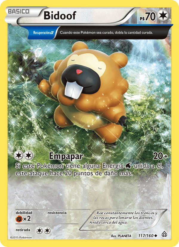 Bidoof, card 117 from Duelos Primigenios