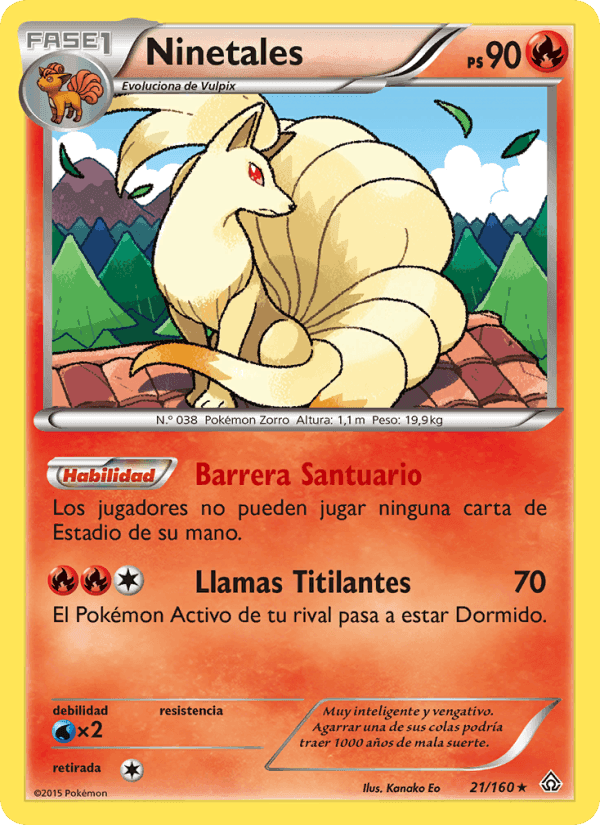 Ninetales, carta 21 de Duelos Primigenios