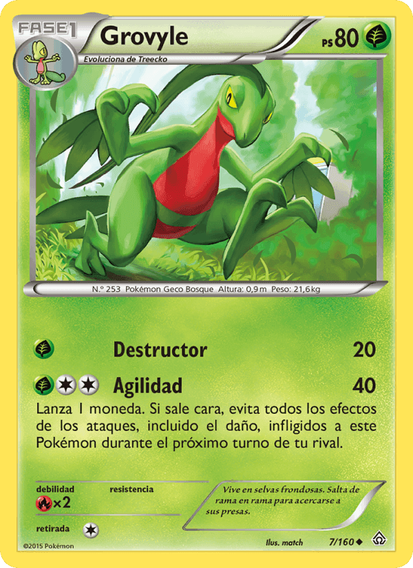 Grovyle, carta 7 de Duelos Primigenios