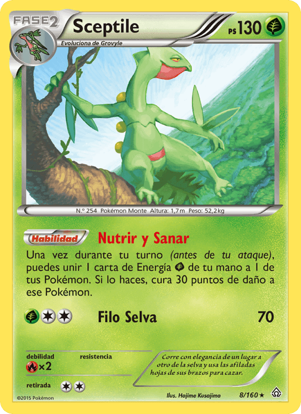 Sceptile, carta 8 de Duelos Primigenios
