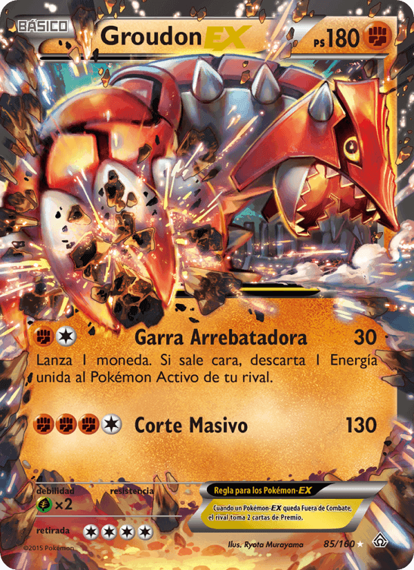 Groudon EX, carte 85 de Duelos Primigenios