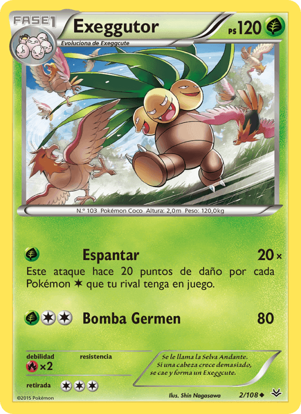 Exeggutor, carta 2 de Cielos Rugientes