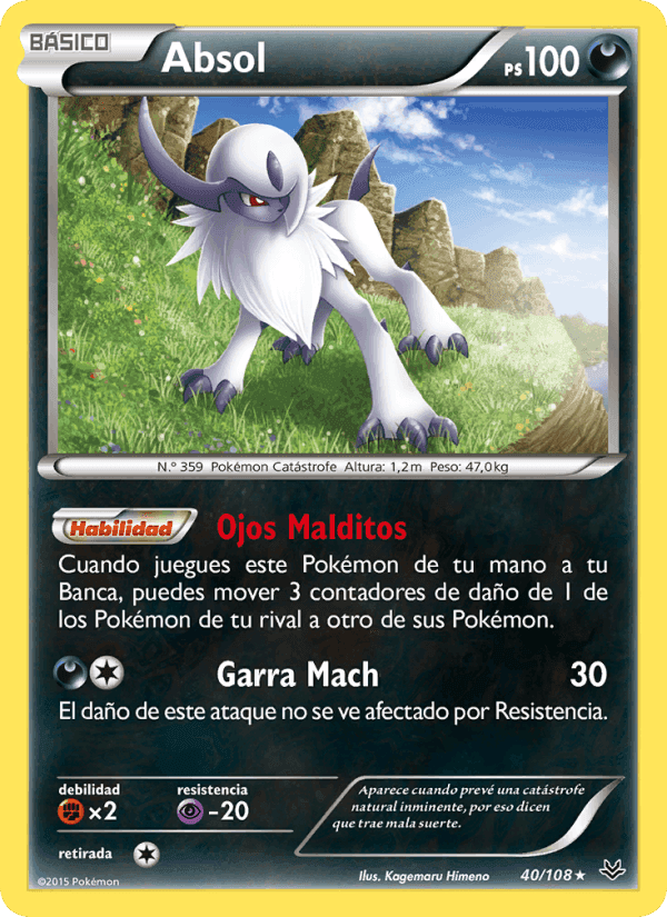 Absol, carta 40 de Cielos Rugientes