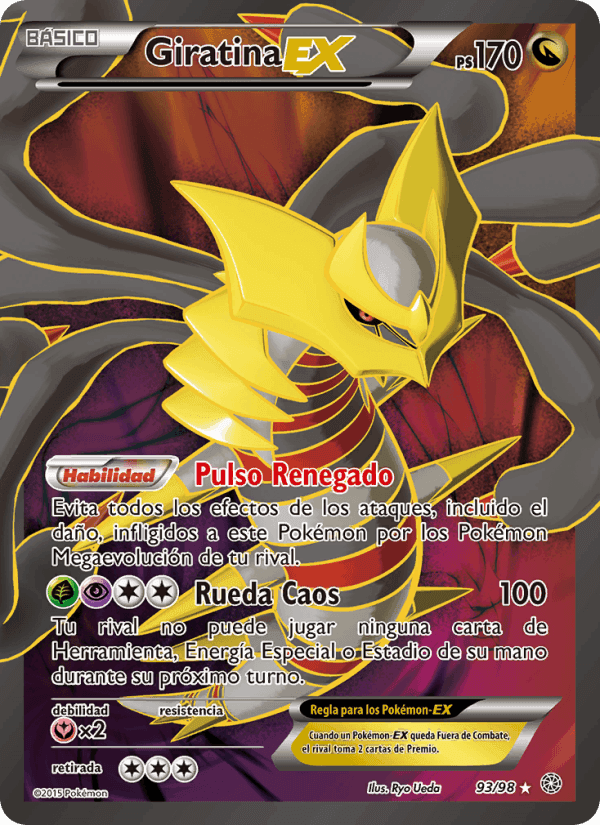 Giratina EX, card 93 from Antiguos Orígenes