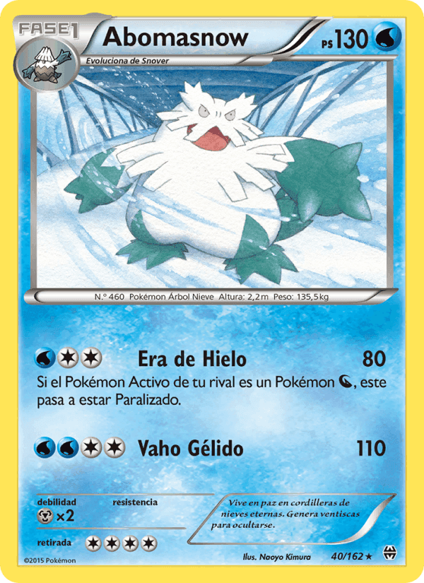 Abomasnow, carta 40 de Turbo Impulso