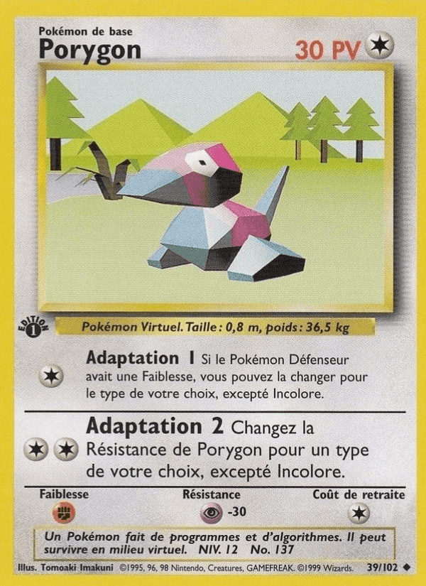 Porygon, carte 39 de Set de Base