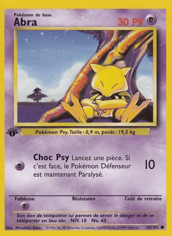 Abra, carte 43 de Set de Base