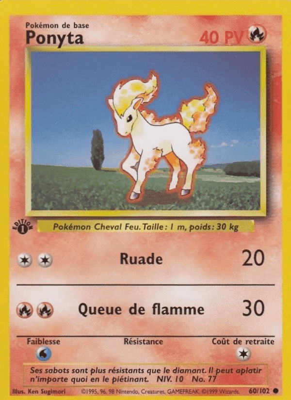 Ponyta, carte 60 de Set de Base