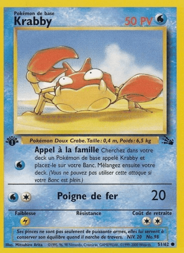 Krabby, carte 51 de Fossile
