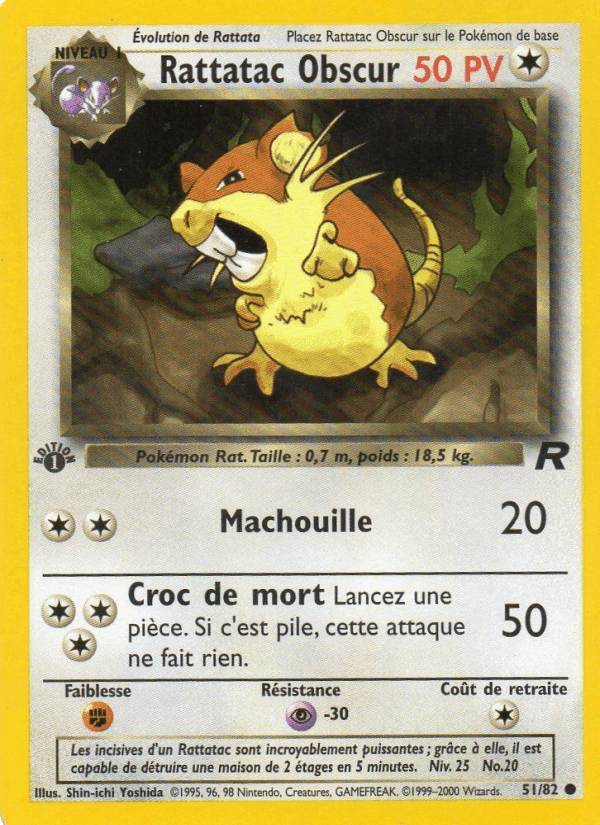 Rattatac obscur, carte 51 de Team Rocket