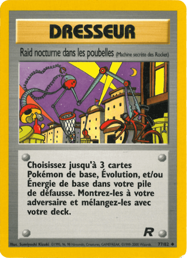 Raid nocturne dans les poubelles, card 77 from Team Rocket