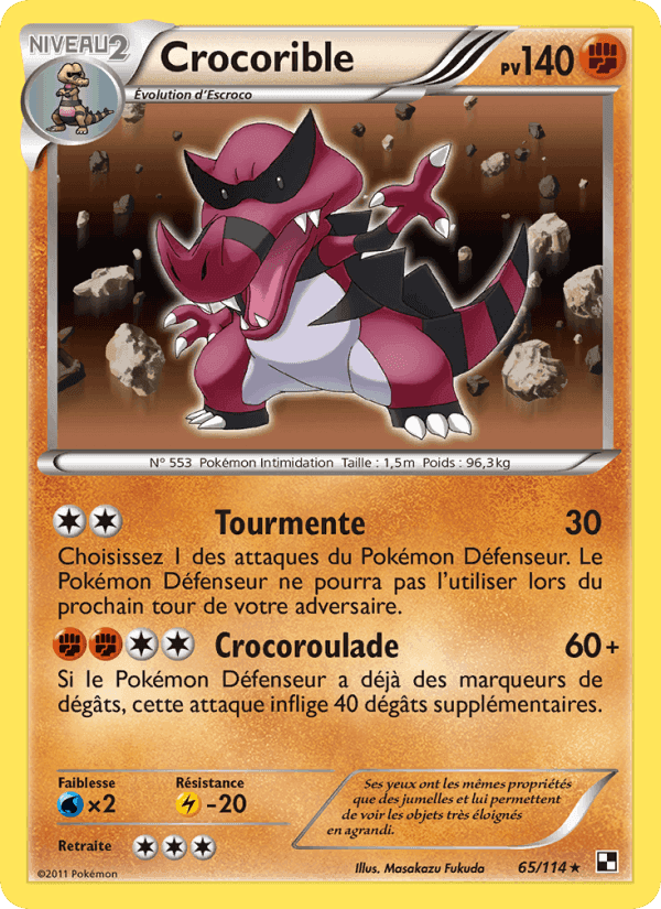Crocorible, carta 65 di Noir & Blanc