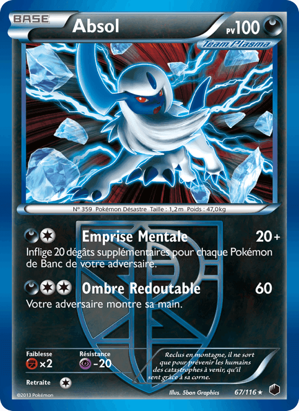 Absol, card 67 from Glaciation Plasma