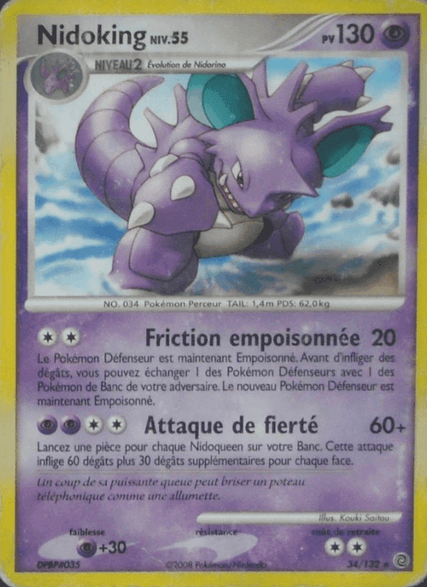 Nidoking, carte 34 de Merveilles Secrètes