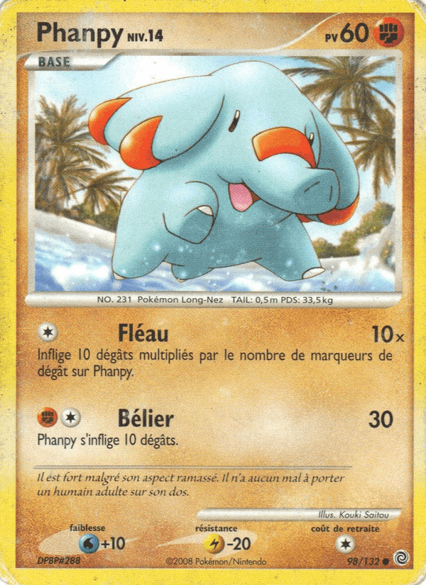 Phanpy, carte 98 de Merveilles Secrètes