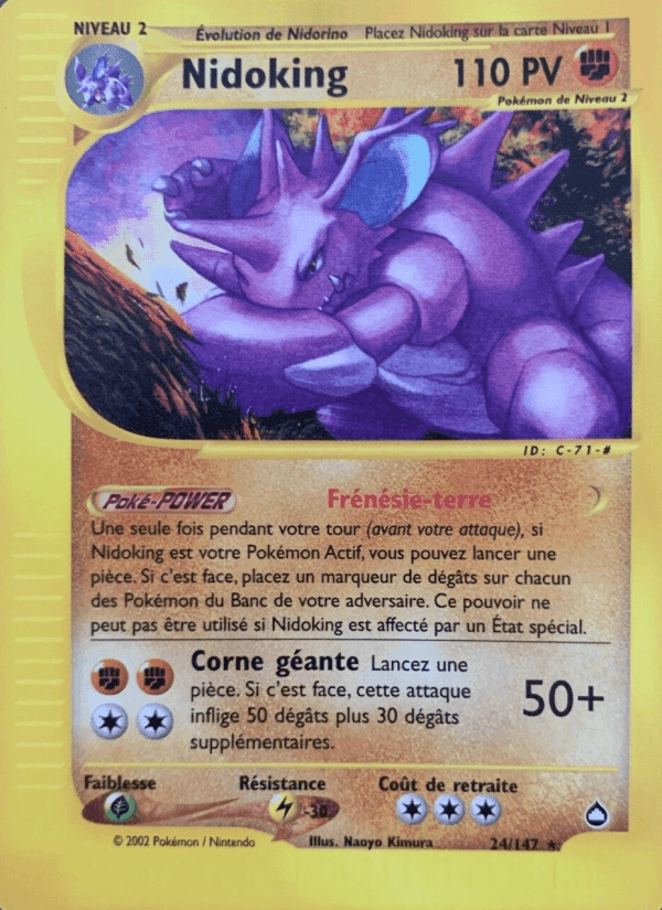 Nidoking, carte 24 de Aquapolis