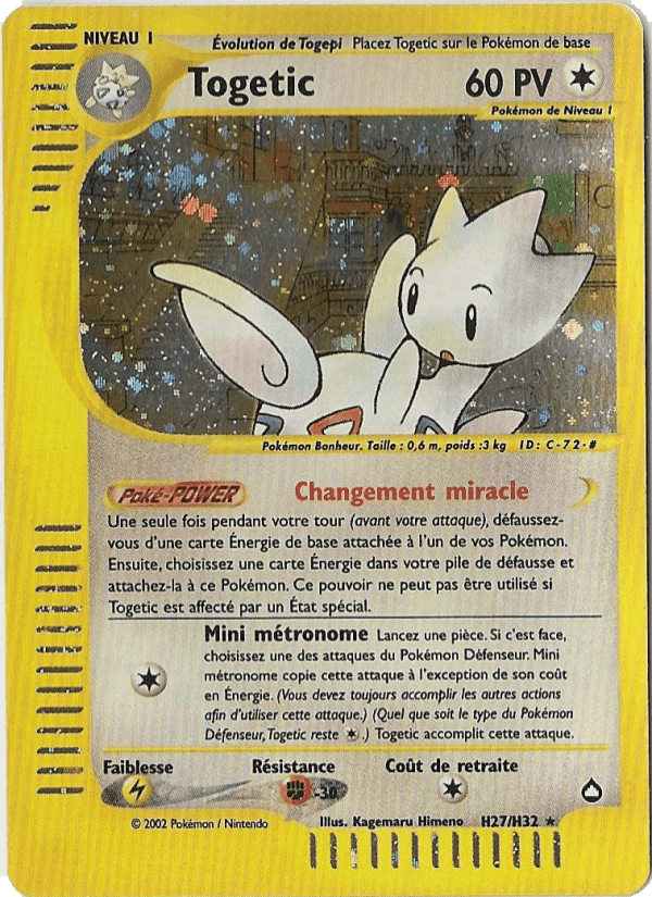 Togetic, card H27 from Aquapolis