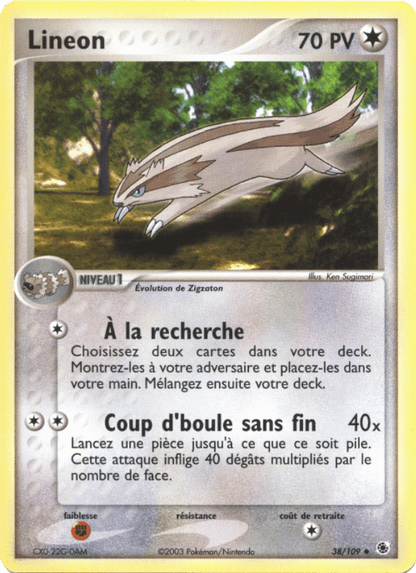 Linéon, carte 38 de EX Rubis & Saphir