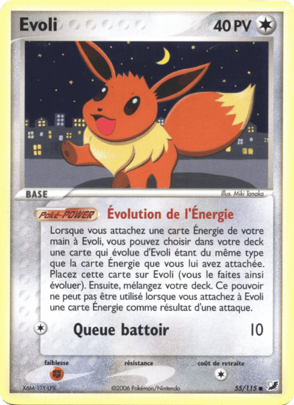 Evoli, carta 55 de EX Forces Cachées