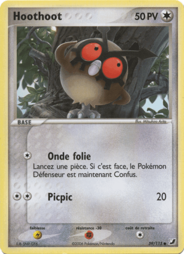 Hoothoot, carta 59 de EX Forces Cachées
