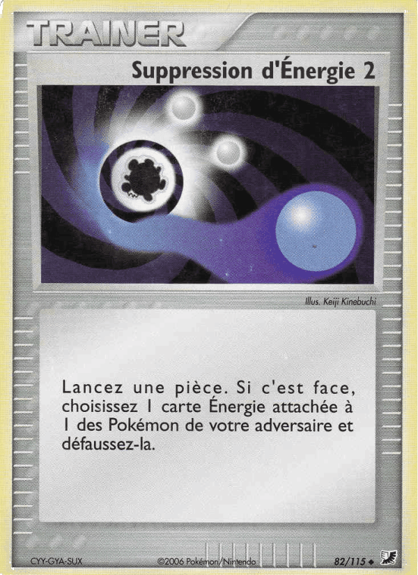 Suppression d'Énergie 2, carte 82 de EX Forces Cachées