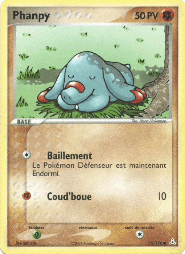 Phanpy, carte 75 de EX Fantômes Holon