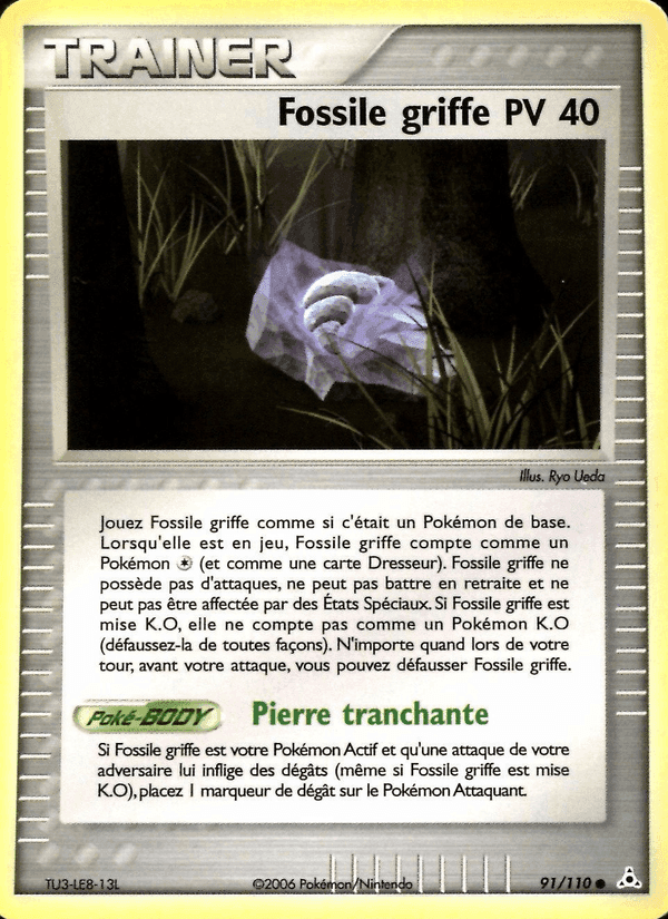 Fossile griffe, carte 91 de EX Fantômes Holon