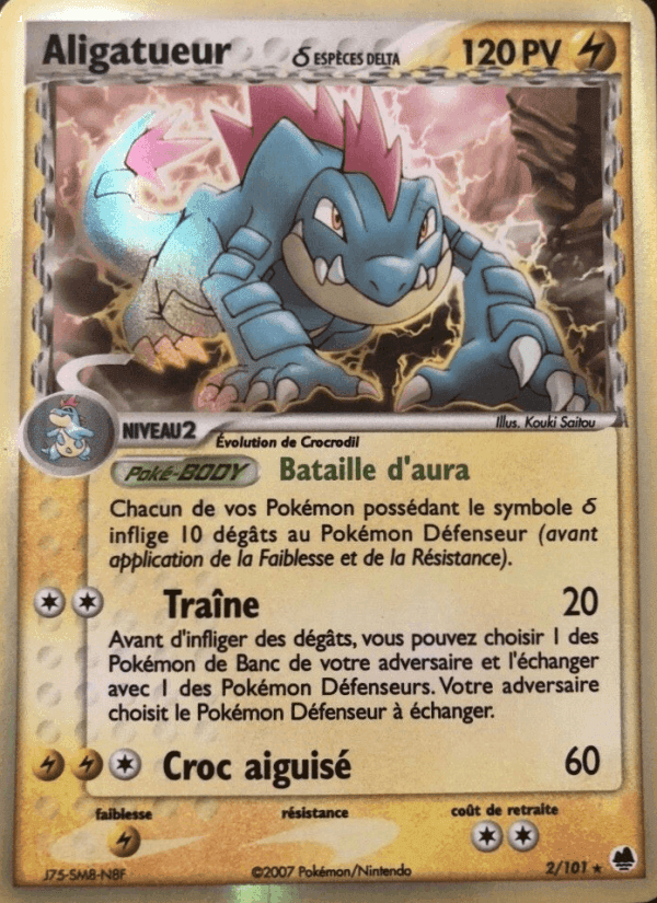 Aligatueur δ, carta 2 de EX Île des Dragons