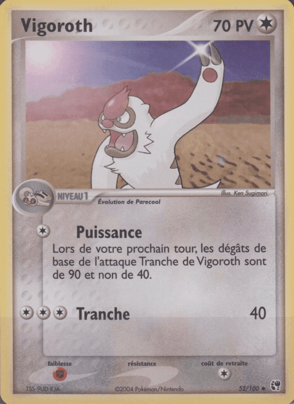 Vigoroth, carte 52 de EX Tempête de sable