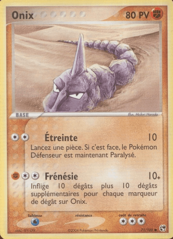 Onix, carte 71 de EX Tempête de sable