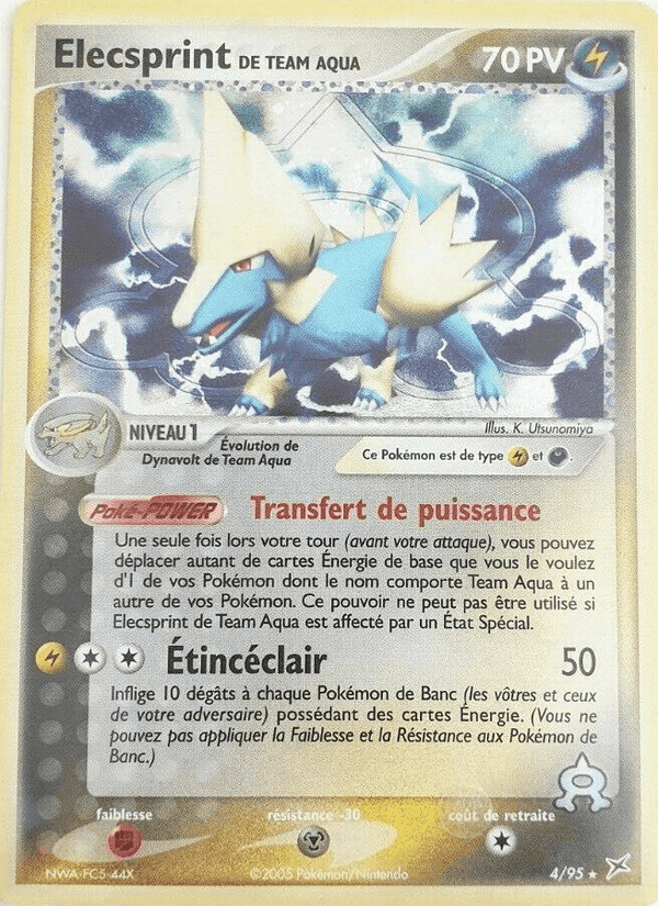 Elecsprint de Team Aqua, carte 4 de EX Team Magma vs Team Aqua