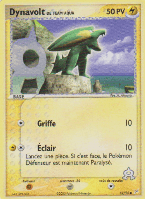 Dynavolt de Team Aqua, carte 52 de EX Team Magma vs Team Aqua