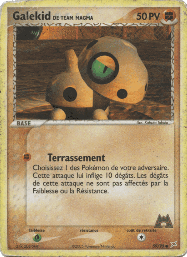 Galekid de Team Magma, carte 59 de EX Team Magma vs Team Aqua