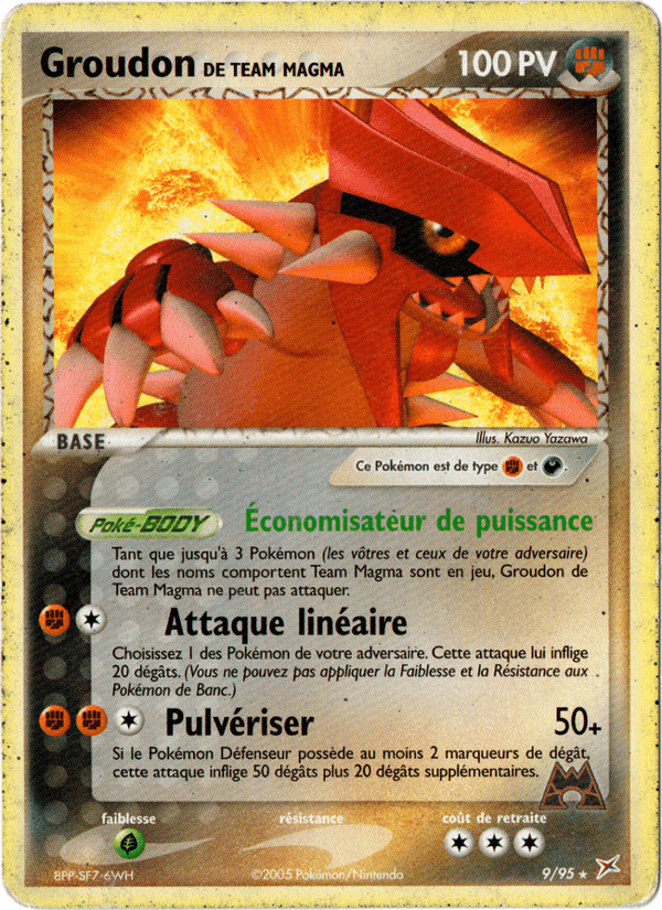 Groudon de Team Magma, carte 9 de EX Team Magma vs Team Aqua