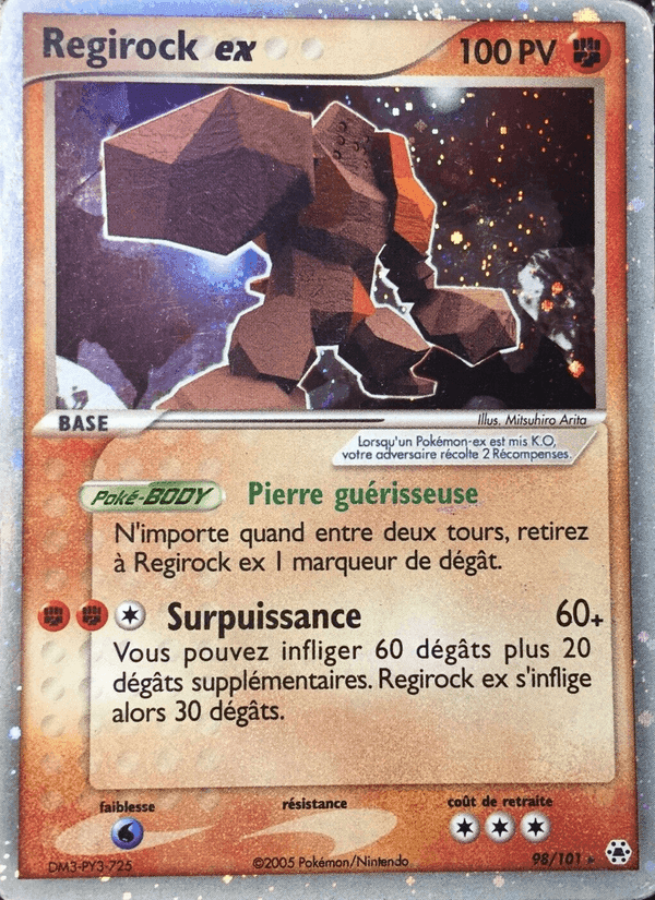 Regirock ex, carte 98 de EX Légendes Oubliées