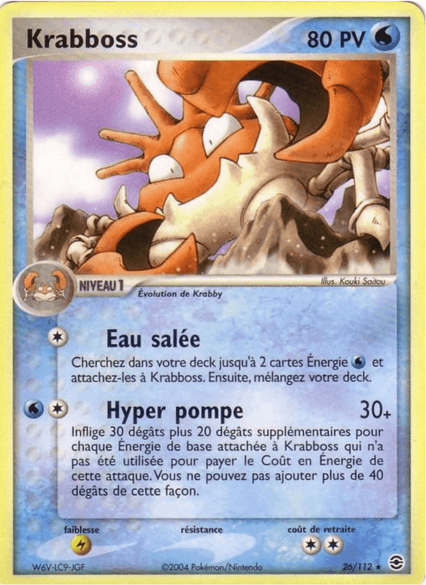 Krabboss, carte 26 de EX Rouge Feu & Vert Feuille