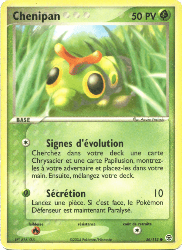 Chenipan, carte 56 de EX Rouge Feu & Vert Feuille