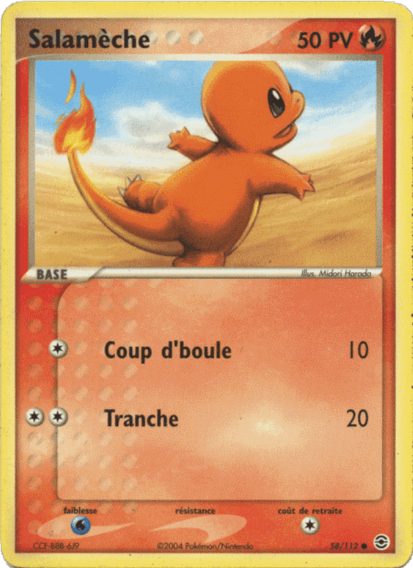 Salamèche, carte 58 de EX Rouge Feu & Vert Feuille