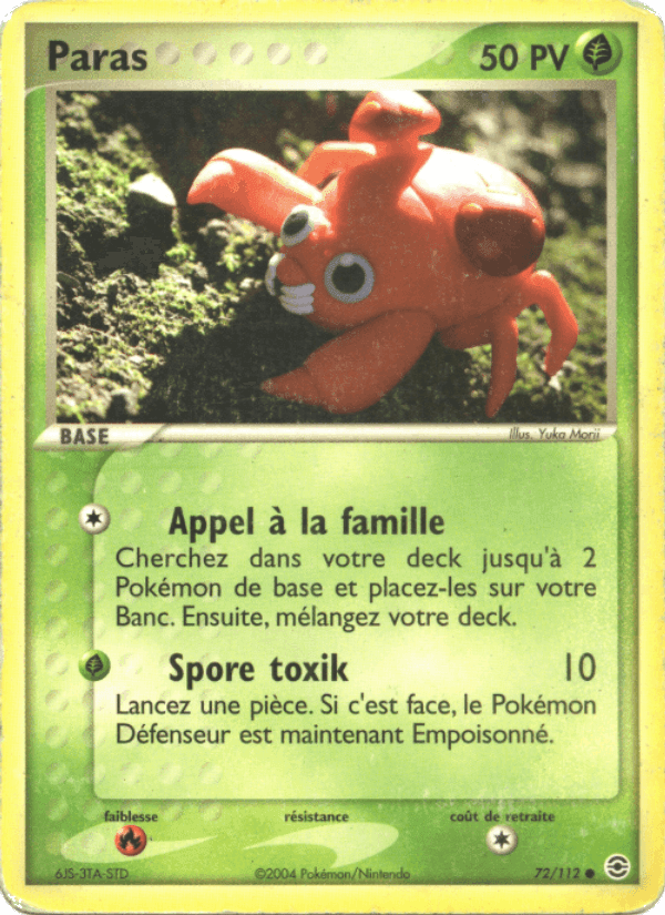 Paras, carta 72 di EX Rouge Feu & Vert Feuille