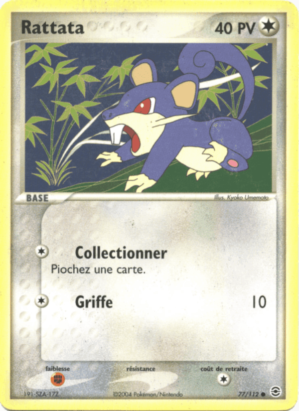 Rattata, carte 77 de EX Rouge Feu & Vert Feuille