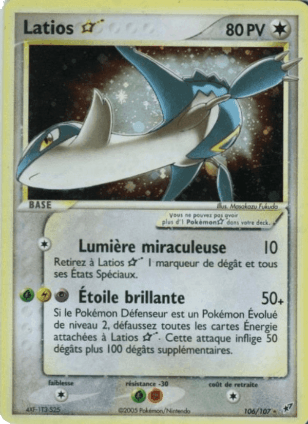 Latios ☆, carte 106 de EX Deoxys