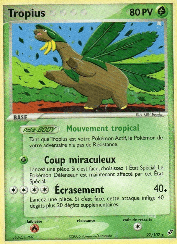 Tropius, carta 27 de EX Deoxys