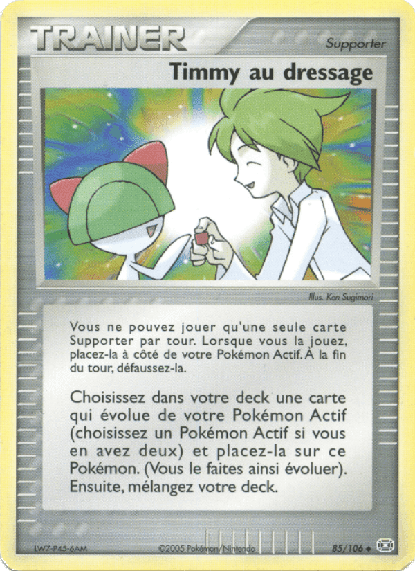 Timmy au dressage, carte 85 de EX Émeraude