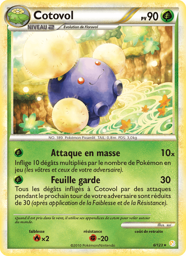 Cotovol, card 6 from HeartGold SoulSilver