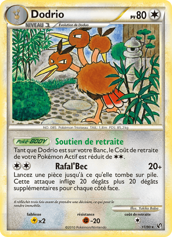 Dodrio, carte 11 de Indomptable