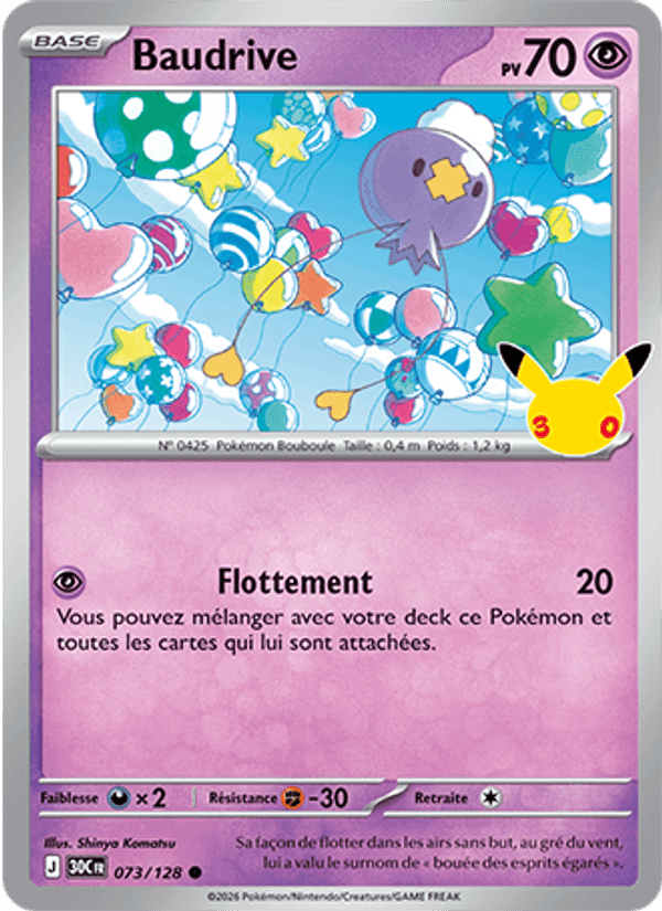 Baudrive, carta 073 de 30ᵉ Anniversaire