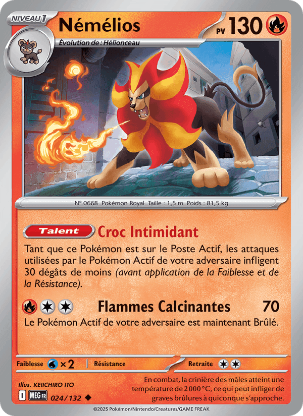 Némélios, carte 024 de Méga-Évolution