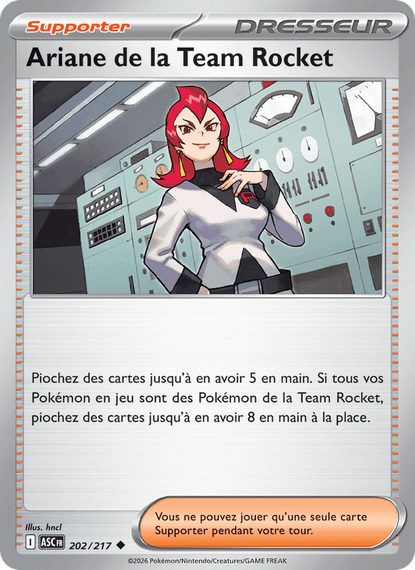 Ariane de la Team Rocket, card 202 from Héros Transcendants
