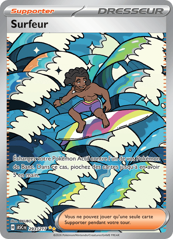 Surfeur, carte 293 de Héros Transcendants