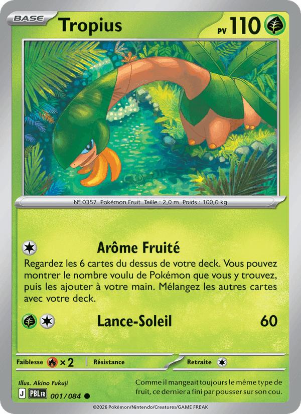 Tropius, card 001 from Nuit Noire
